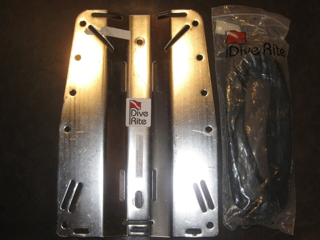 Dive Rite Stainless Steel Backplate w/Webbing (Used) Reduced!